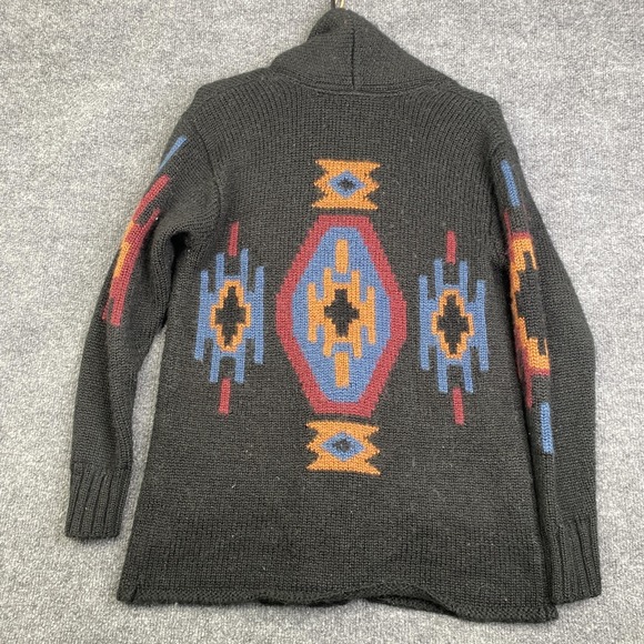 Idyllwind Cardigan Sweater Womens XS Multicolor Aztec Western Shawl Knit Chunky - Picture 8 of 9